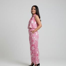 Summer vibe pink printed co-ord set