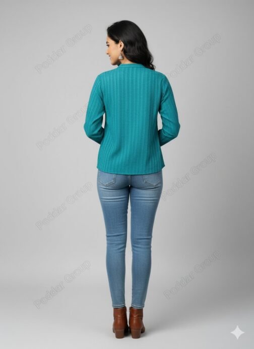 Bohemian Full Sleeve Top with Tassel Tie - Image 2