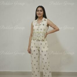 Casual Sleeveless Floral Print Co-ord Set