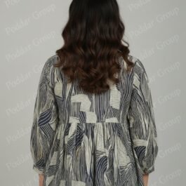 Bohemian Black & White Swirl Print Empire