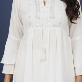 Chikankari Style Babydoll kurti